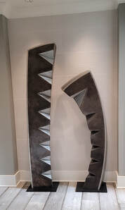 Interior stainless steel sculpture